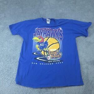 Vintage Kansas Jayhawks Shirt Mens XL Blue Sport Attack 2003 NCAA Final Four